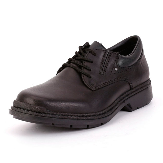 Чёрные низкие ботинки из натуральной кожи RIEKER RIEKER