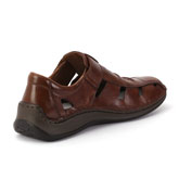 Светло-коричневые сандалии из натуральной кожи RIEKER RIEKER